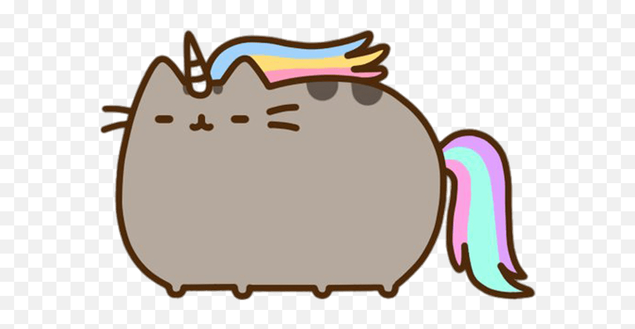 Download Hd Pusheen Unicorn Transparent Png - Pusheen On A Cat Pusheen Unicorn Emoji,Pusheen Transparent Background