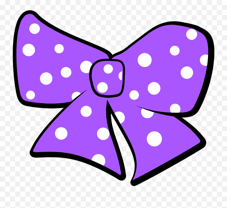Bow Polka Dots Purple Ribbon Png - Pink Ribbon Hello Kitty Emoji,Purple Ribbon Png