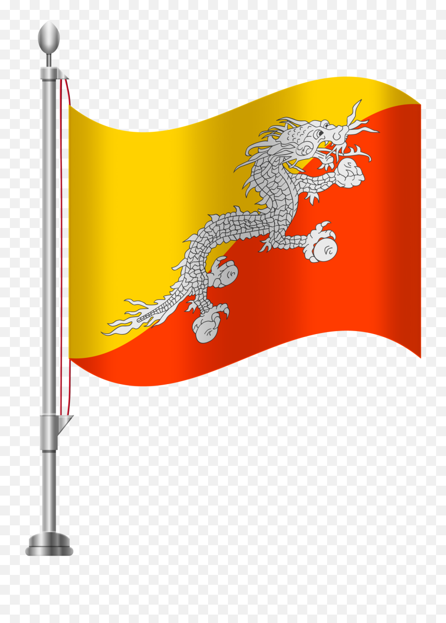 Bhutan Flag Png Clip Art - Bhutan Flag Image Download Emoji,U.s.flags Clipart