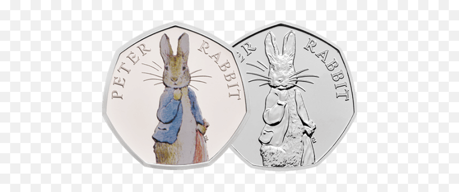 The Evolution Of Peter Rabbit The Royal Mint - 2019 Peter Rabbit 50p Emoji,Peter Rabbit Png