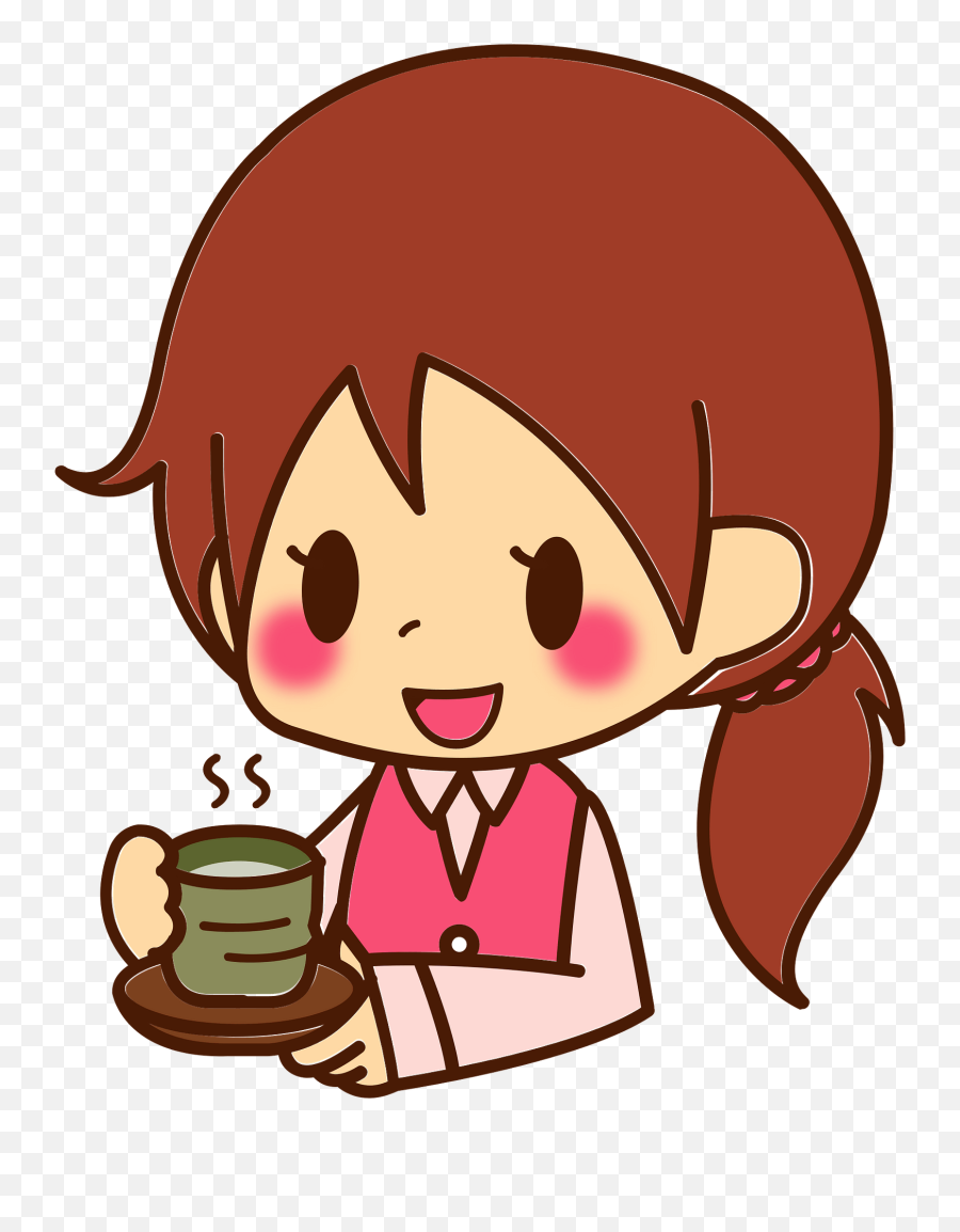 Office Lady Is Drinking Tea Clipart Emoji,Tea Clipart