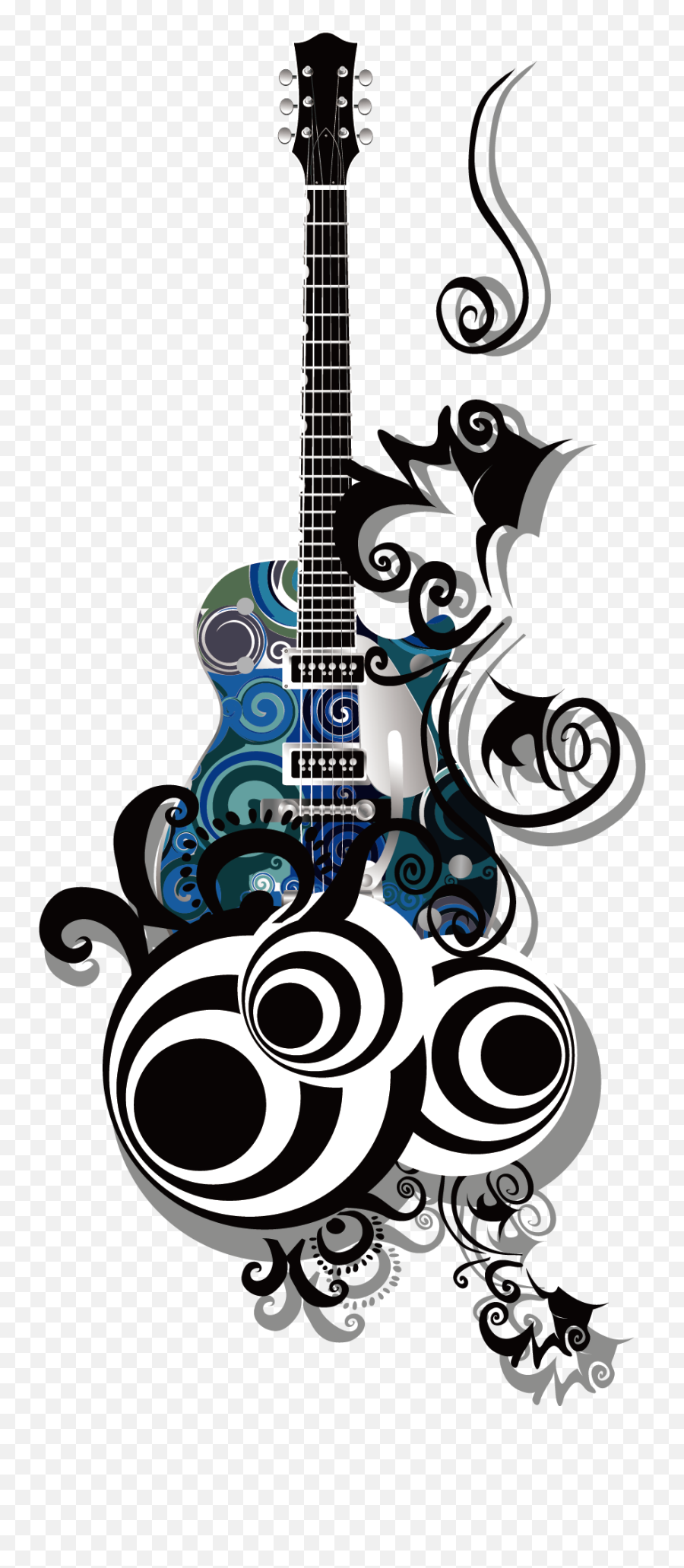 Download And Decorative Wall Sticker Material India Guitar Emoji,Guitar Clipart Png