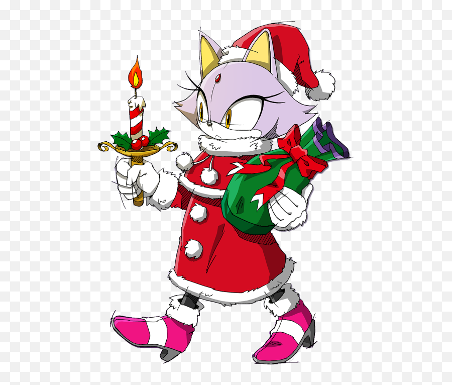 Download Hd Christmas Bell Clipart - Blaze The Cat Christmas Blaze The Cat Christmas Dress Emoji,Bell Clipart