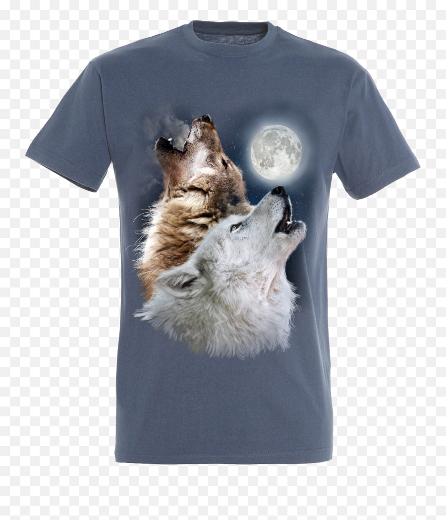 Download Wolf Howling T - Shirt Wolfdog Full Size Png Emoji,Wolf Howling Png