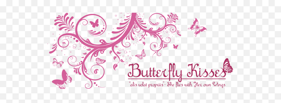 Download Butterfly Kisses Clipart - Floral Flower Wall Mural Emoji,Kisses Clipart