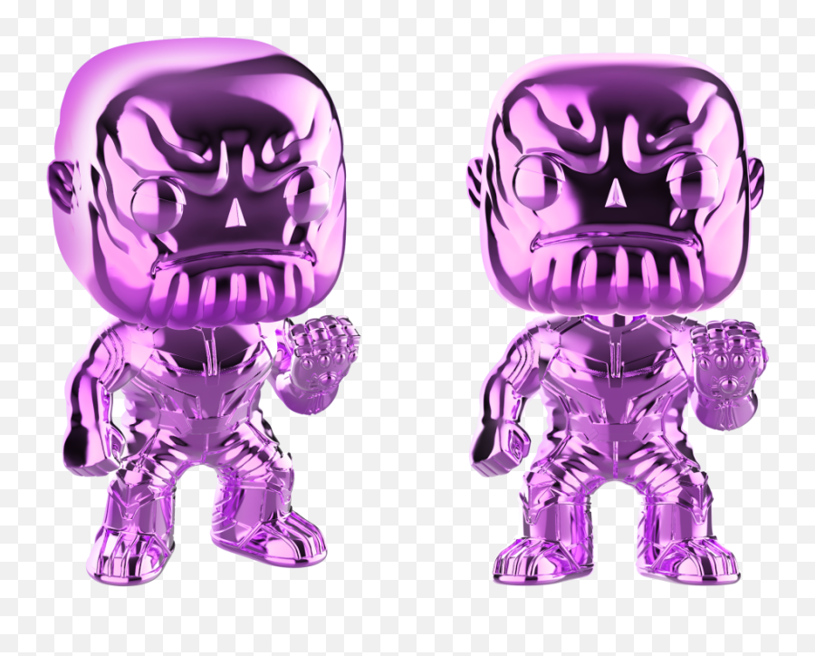 Funko Pop Marvel Infinity War - Thanos Purple Chrome Emoji,Thanos Face Png