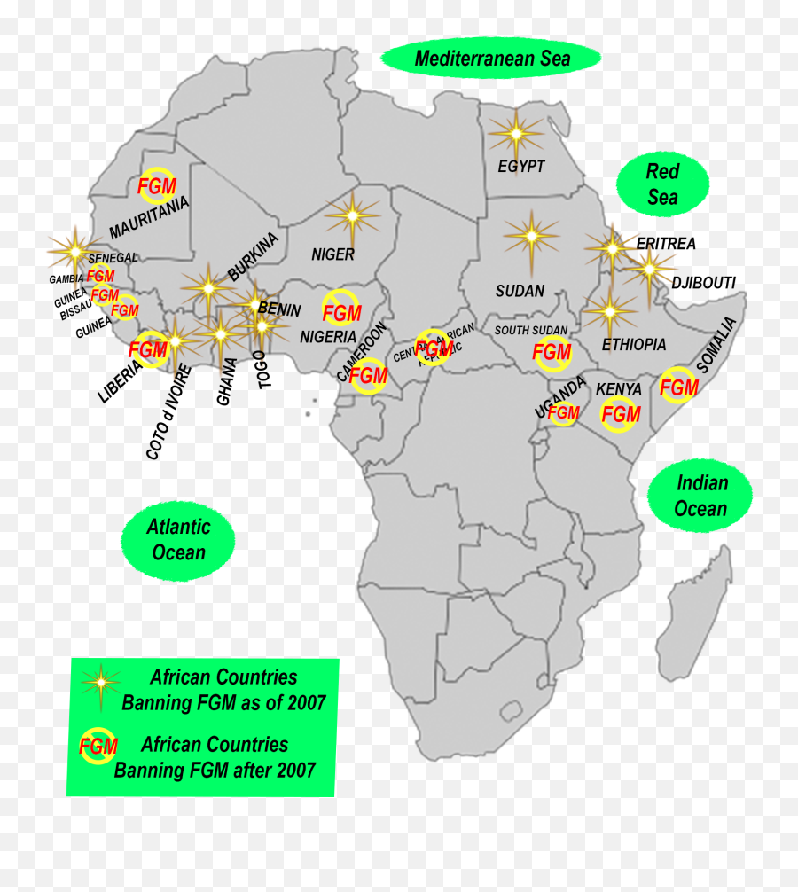 9 African Countries Banning Fgm 2007 - Land Emoji,Gold Star Png