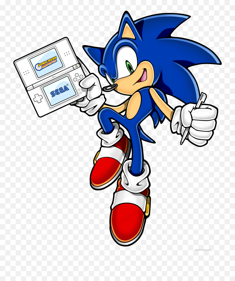 Sonic The Hedgehog Clipart Transparent - Sonic Rush Adventure Sonic Png Emoji,Sonic Transparent