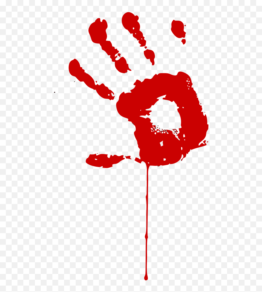 Handprint Clipart Bloody - Blood Handprint No Backgreound Emoji,Handprint Clipart