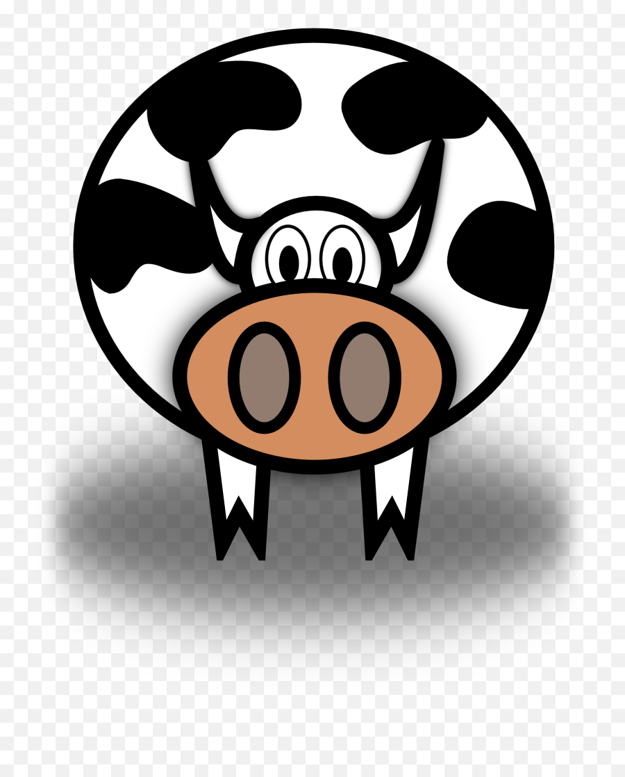 Clipart Cow Head - Funny Cartoon Cow Emoji,Cow Head Clipart