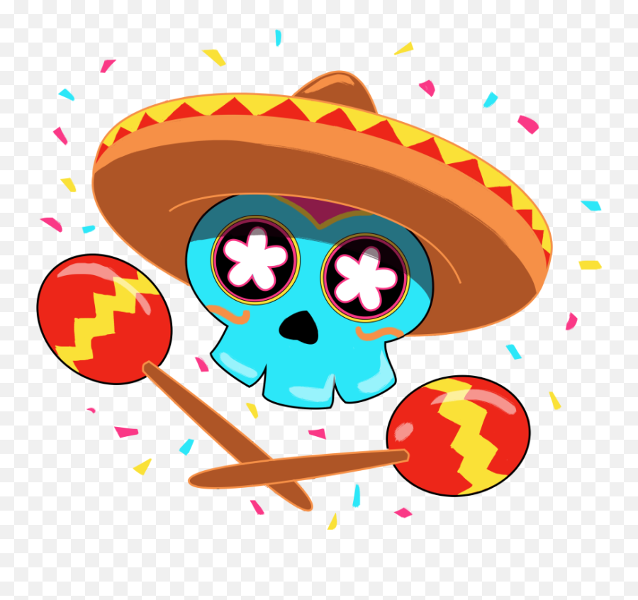 Maracas Crossed With Skull Clipart - Crossed Maracas Emoji,Maracas Clipart