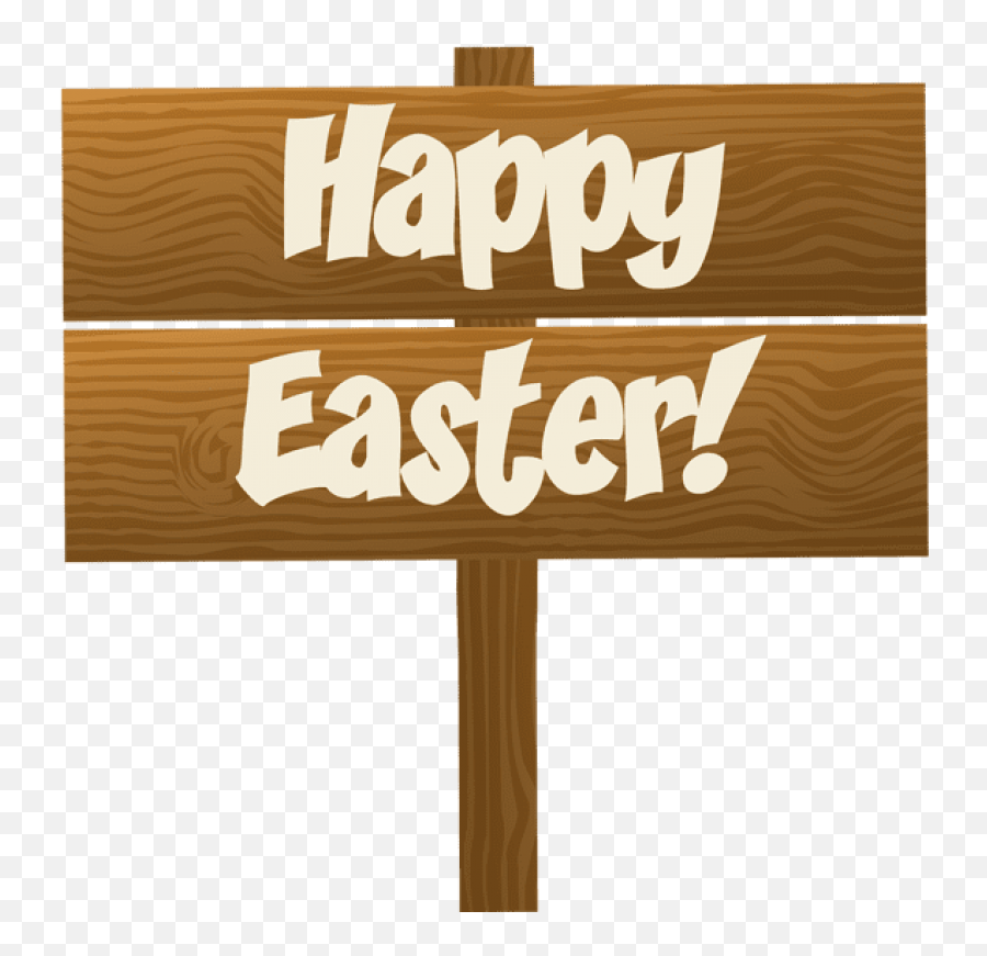 Free Png Download Happy Easter Wooden - Transparent Happy Easter Sign Emoji,Wooden Sign Clipart