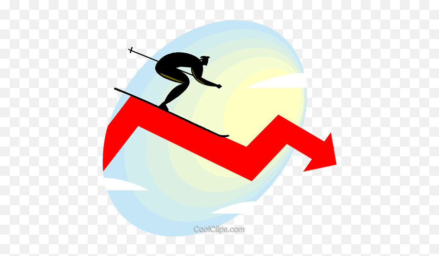 Downhill Skier On A Chart Royalty Free Vector Clip Art - Sporty Emoji,Chart Clipart
