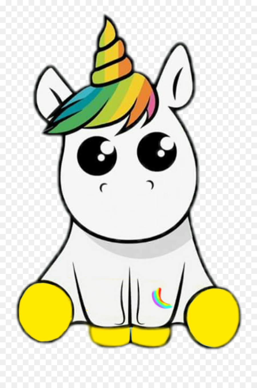 Unicorn Sticker Kavaii Clip Art - Baby Unicorn Clipart Emoji,Unicorn Face Clipart