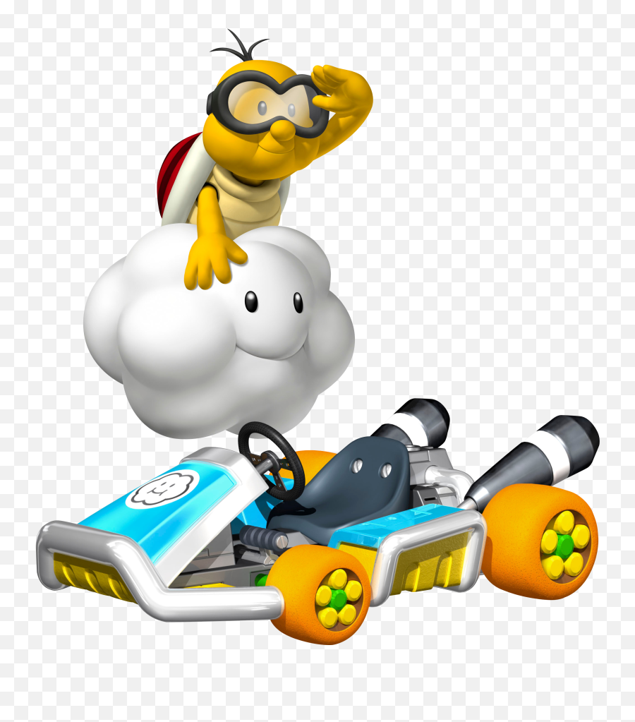 Mario Kart 7 Lakitu Transparent Cartoon - Jingfm Mario Kart 7 Lakitu Emoji,Mario Kart Transparent