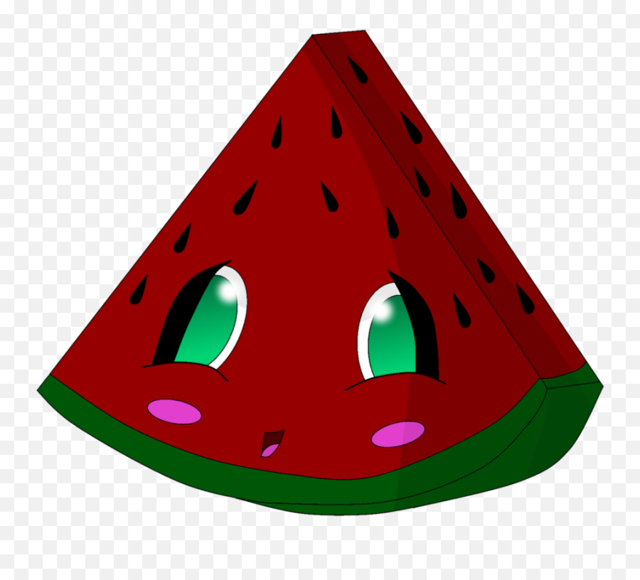 Watermelon Clipart Cut - Watermelon With A Cute Face Full Cartoon Drawing Of Water Melon Fruit Emoji,Cut Clipart