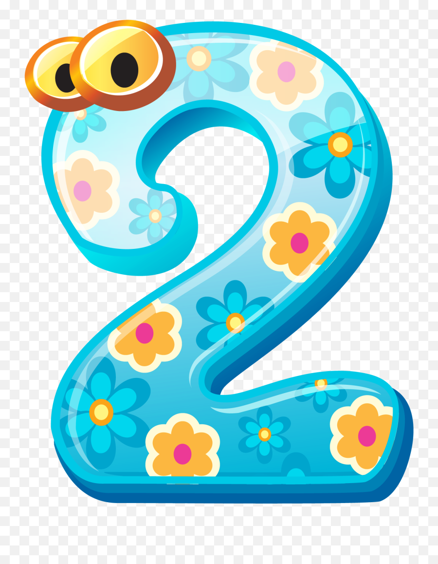 Free Clip Art - Cute Number 2 Clipart Emoji,Numbers Clipart