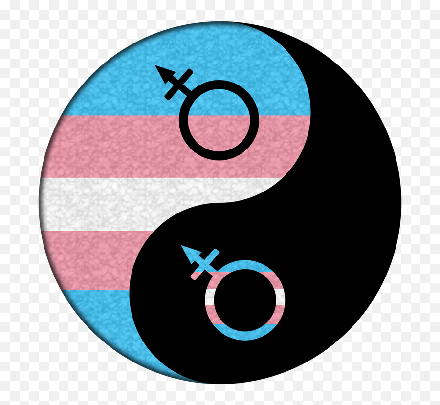 Transgender Yin And Yang - Live Loud Graphics Emoji,Transgender Symbol Png