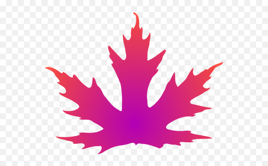 Leaf Clipart Pink Leaves - Pink Maple Leaf Clip Art Emoji,Maple Leaves Clipart