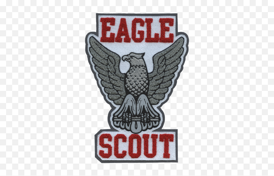 Perched Eagle Letterman Jacket Chenille Patch - Eagle Emoji,Eagle Scout Logo