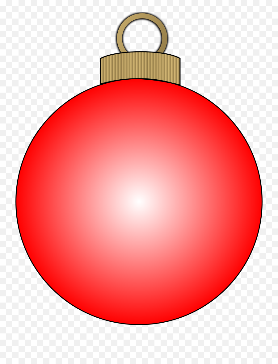 Red Christmas Ornament Clipart - Christmas Bulb Clipart Emoji,Red Clipart