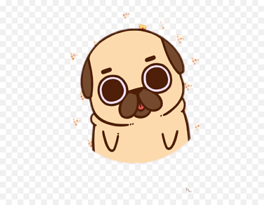 Pug Cute Lovely Pizza Dog Kawaii - Kawaii Cute Simple Drawing Emoji,Pug Clipart