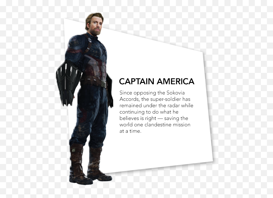 Infinity War Character Bios - Captain America Mcu Infinity War Emoji,Infinity Gauntlet Transparent