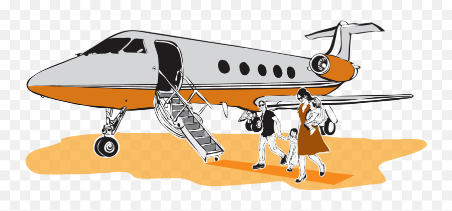Private Plane Clipart Transparent Png - Private Jet Cartoon Emoji,Plane Clipart