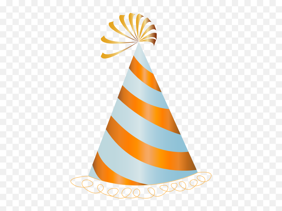Download Orange Clipart Party Hat - Birthday Hat Vector Png Orange Party Hat Clip Art Emoji,Orange Clipart