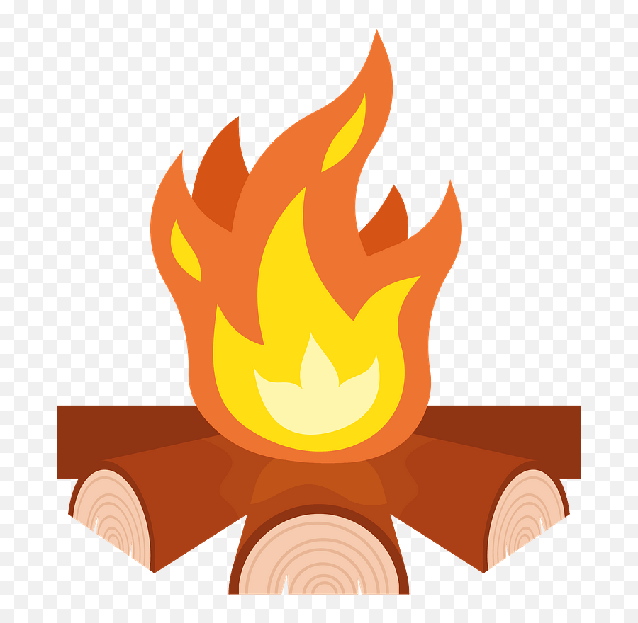 Campfire Clipart - Vertical Emoji,Campfire Clipart