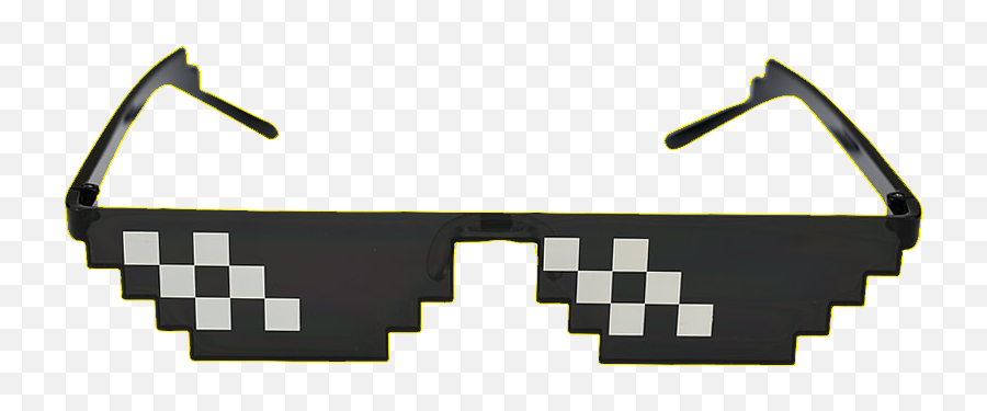 Download Hd Thug Life Sunglasses - Pixel Sunglasses Emoji,Mlg Sunglasses Transparent