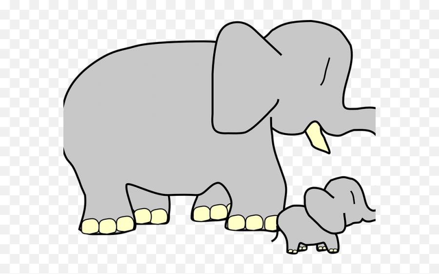 Larger Clipart Mother Baby Animal - Big And Small Png Transparent Emoji,Baby Animals Clipart