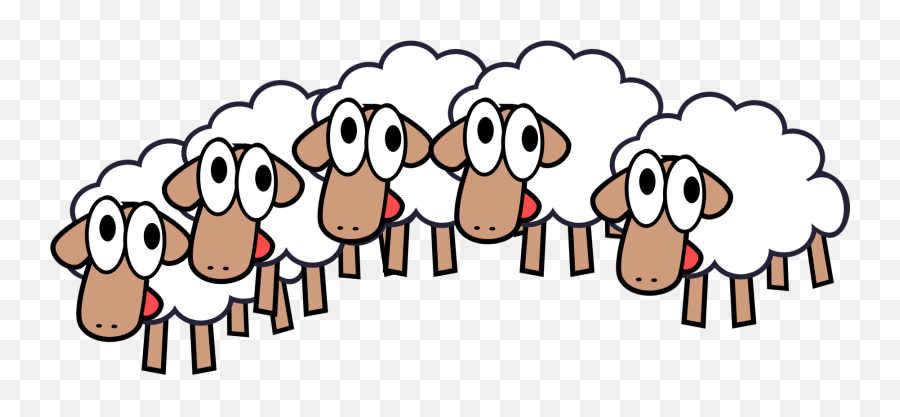 Clipart Sheep Many Sheep Clipart Sheep - Group Of Animated Sheep Emoji,Clipart Sheep