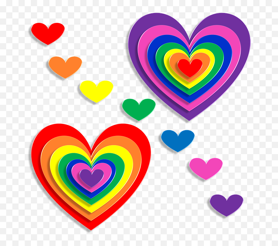 Hearts Love 3d Valentineu0027s - Free Image On Pixabay Corazon De Colores Png Emoji,3d Heart Png