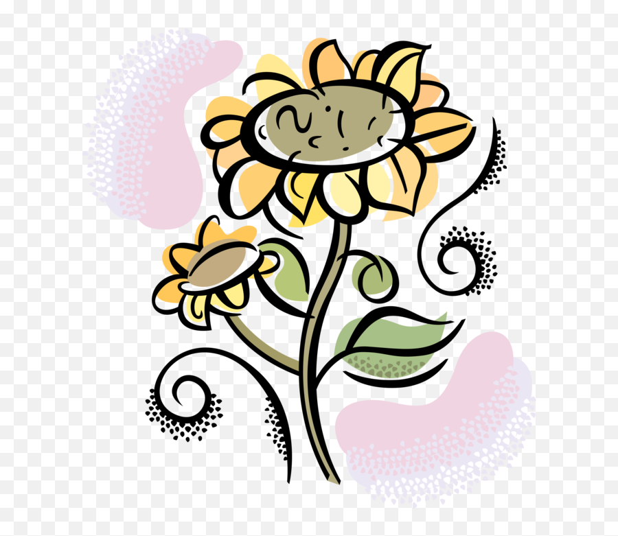Download Vector Illustration Of Garden Sunflowers Growing In Emoji,Sunflower Garden Clipart