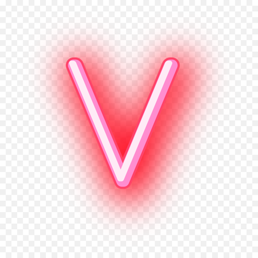 V Letter Png Clipart - Neon Letter V Transparent Background Emoji,Letter Clipart