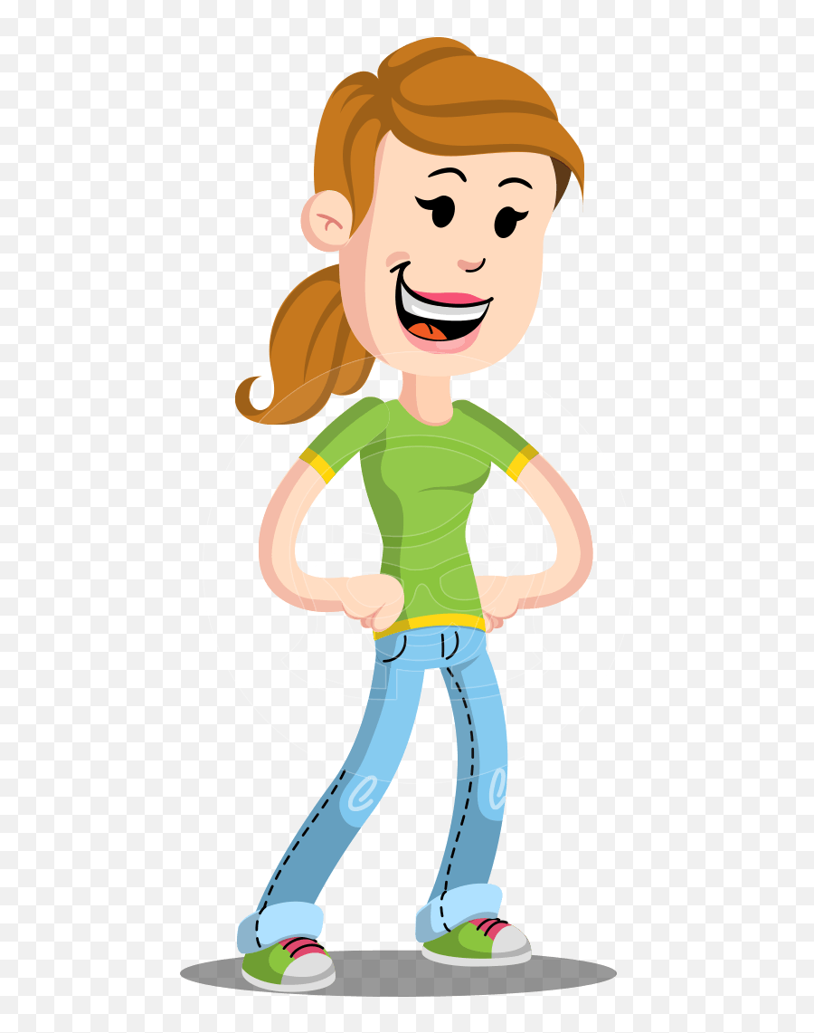 Simple Style Casual Girl Cartoon Vector Character Graphicmama Emoji,Sad Girl Clipart