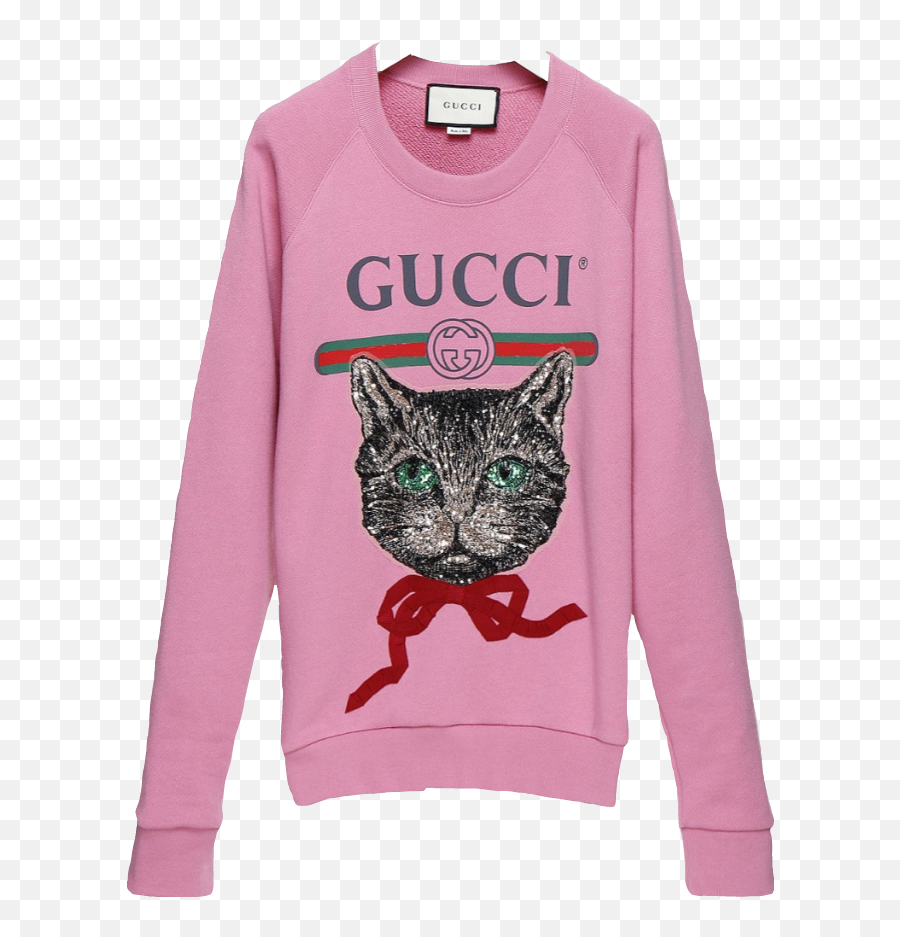 Gucci Shirt Png - Gucci Clothing Png Gucci Cat Sweater Long Sleeve Emoji,Gucci Png