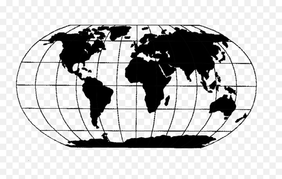 Globe Clipart - Globe Map Black And White Emoji,World Map Clipart