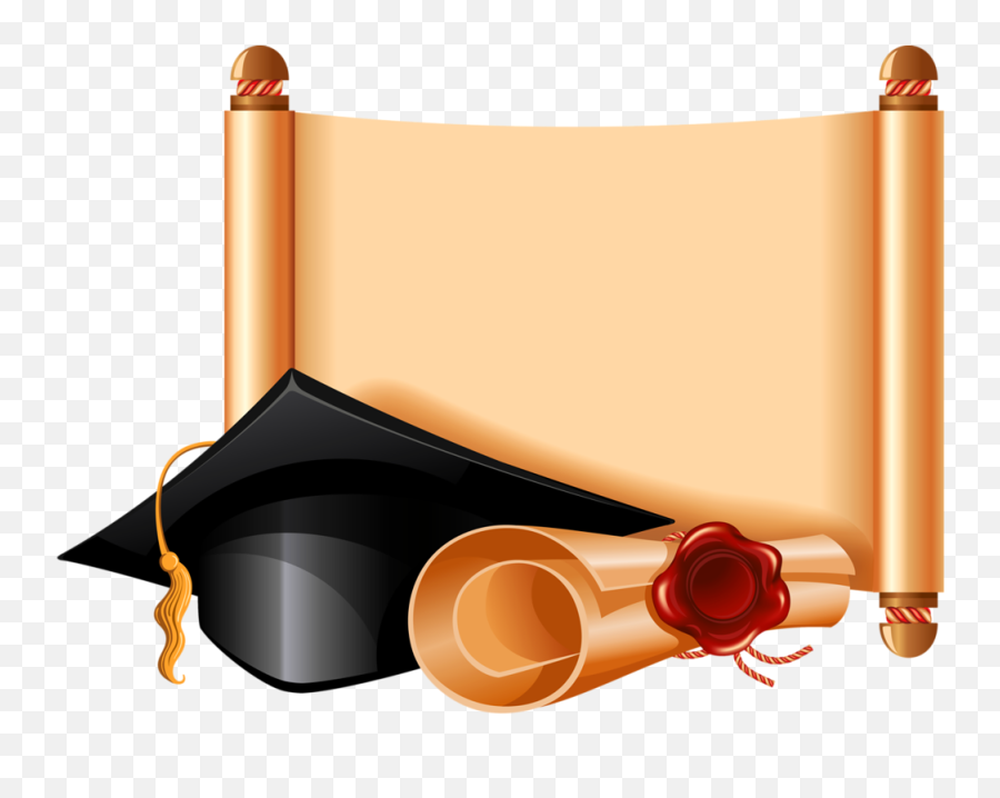 Scroll Clipart Graduation Scroll Graduation Transparent - Clipart Graduation Background Emoji,Scroll Clipart