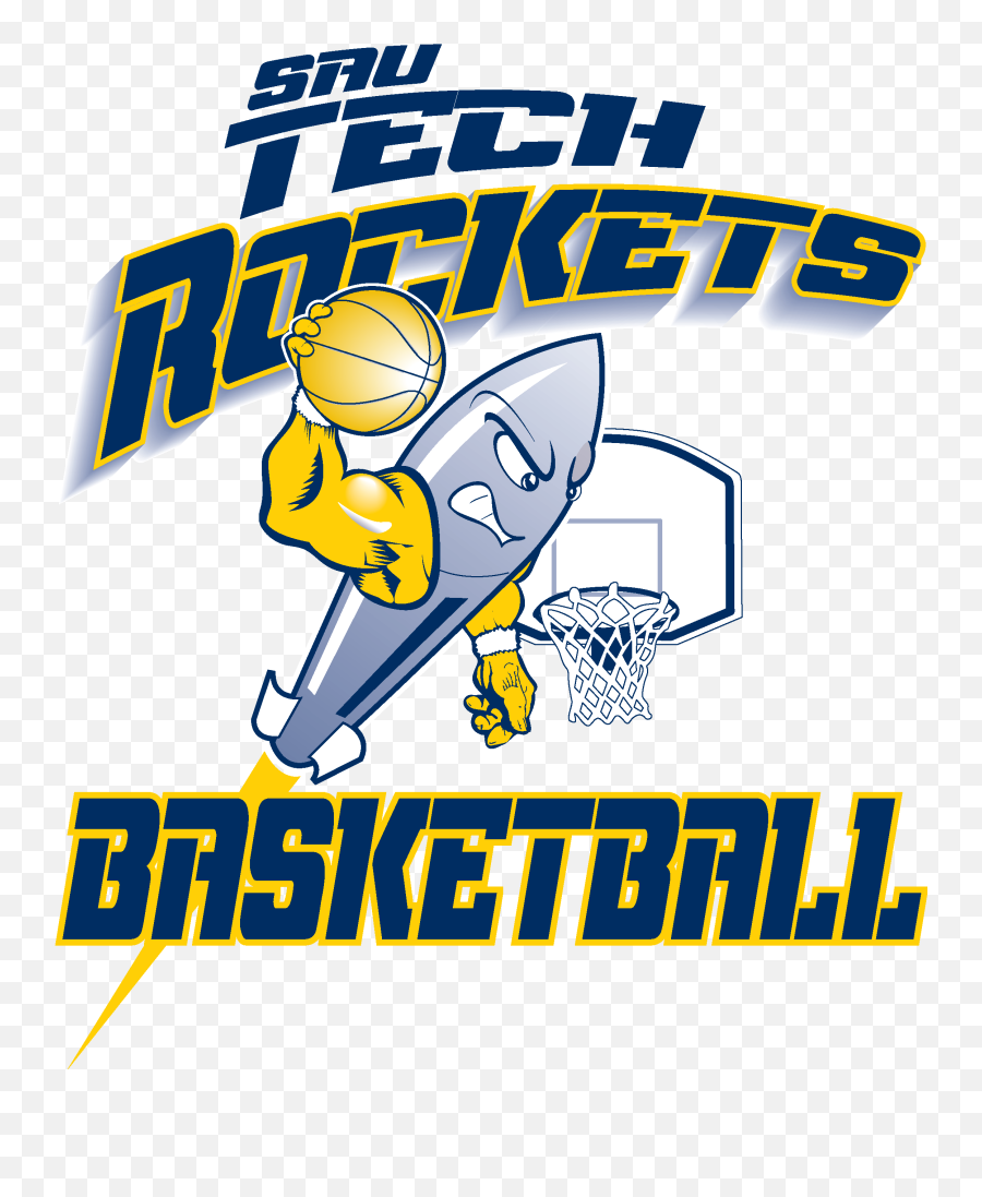 Rocket Logo Bb - 1a Correct Colors Southern Arkansas Sau Tech Rockets Basketball Logo Emoji,Basketball Logo