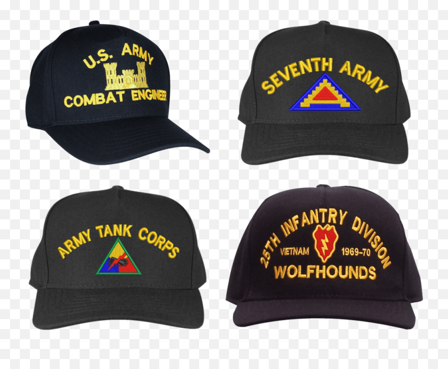 Us Army Custom Made Ball Caps - Baseball Caps Army Emoji,Army Ranger Logo