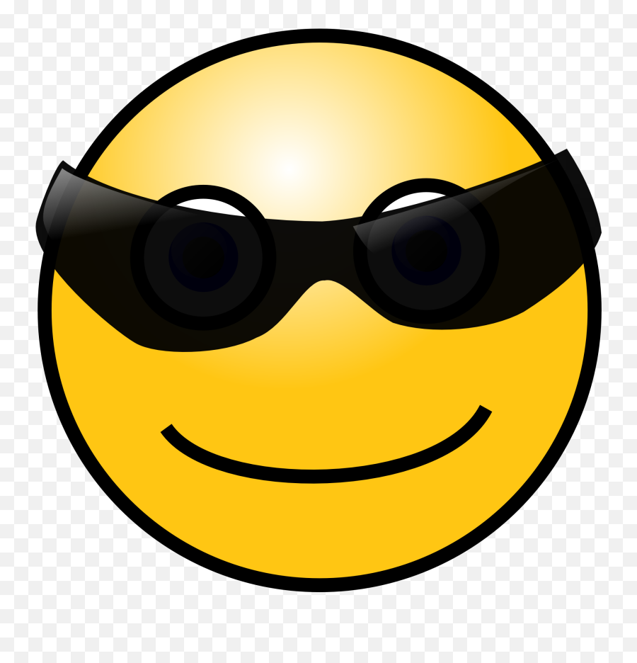 Clipart Of Smile In Sunglasses Free Image Download - Face Cool Emoji,Crazy Clipart