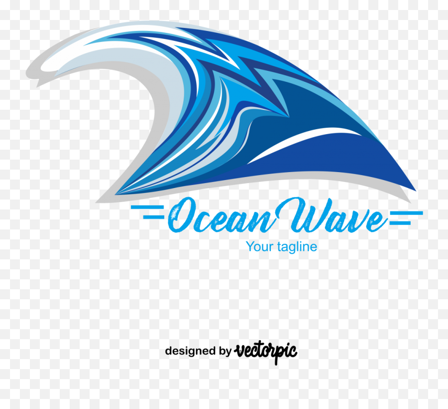 Ocean Wave Logo Free Vector - Language Emoji,Wave Logo Design