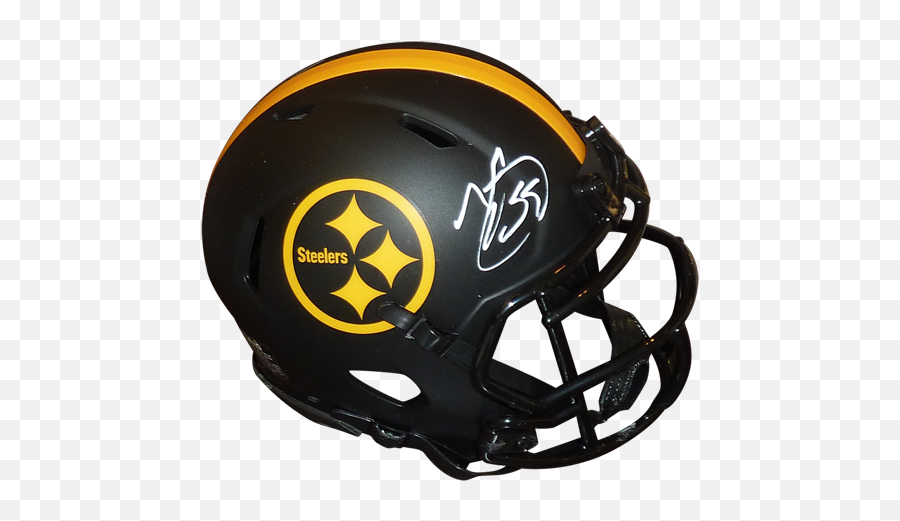 Autographed Minkah Fitzpatrick Mini Emoji,Steelers Helmets Logo
