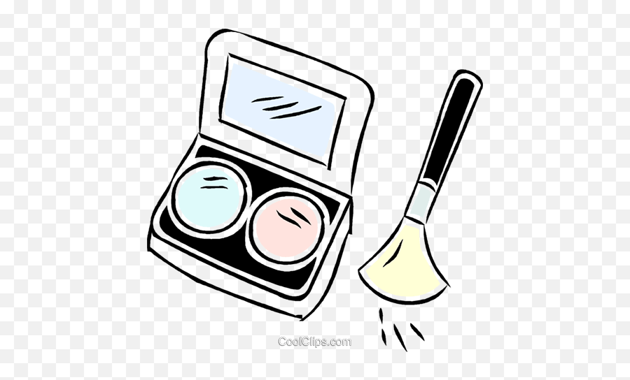 Cosmetics With Makeup Brush Royalty Free Vector Clip Art - Kosmetika Clipart Emoji,Makeup Clipart