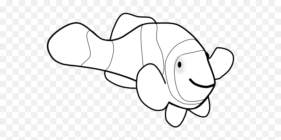 Fish Outline Drawings Clker Clipart Clown - Clipart Best Fish Emoji,Clown Clipart