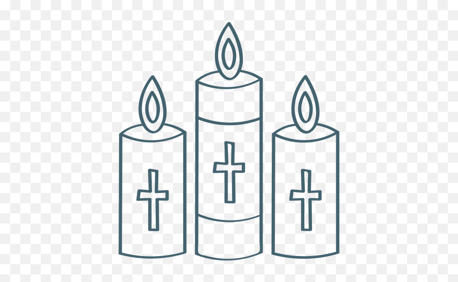 Candles Communion Stroke Transparent Png U0026 Svg Vector Emoji,Baptism Cross Clipart Black And White