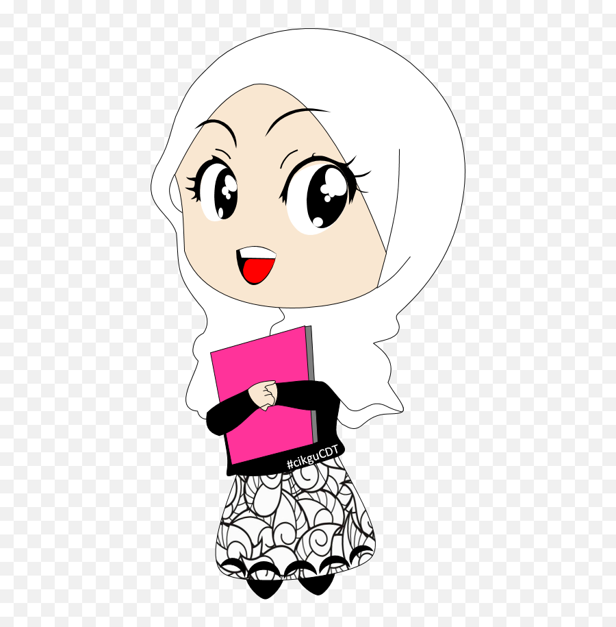 Girl Hijab Study Animation Transparent Background Clipart Emoji,Hijab Clipart