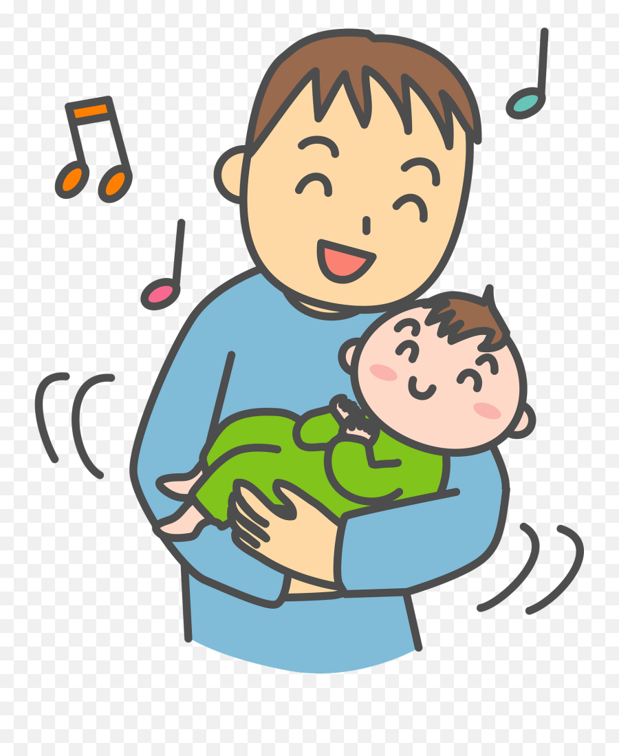 Father Is Singing To Baby Clipart Free Download Transparent - Father And Baby Clipart Emoji,Baby Clipart